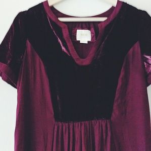 Maeve for Anthropologie velvet accent dress